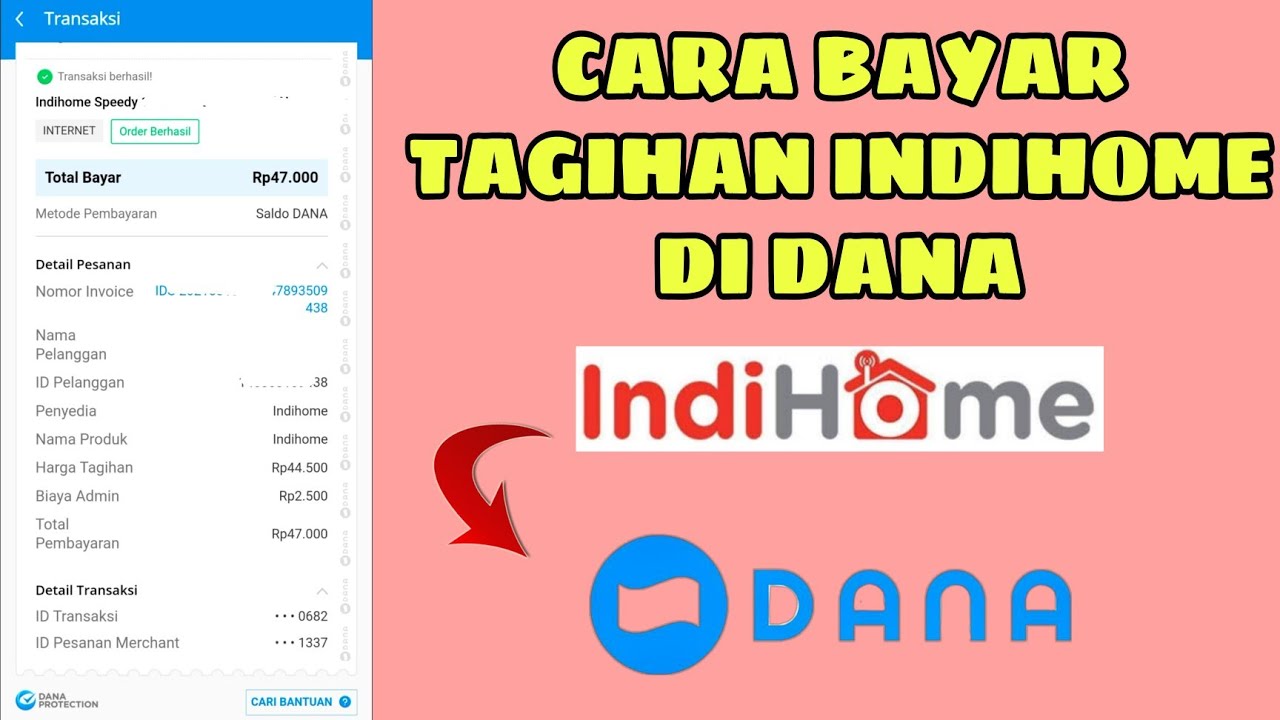 cara bayar tagihan indihome lewat dana